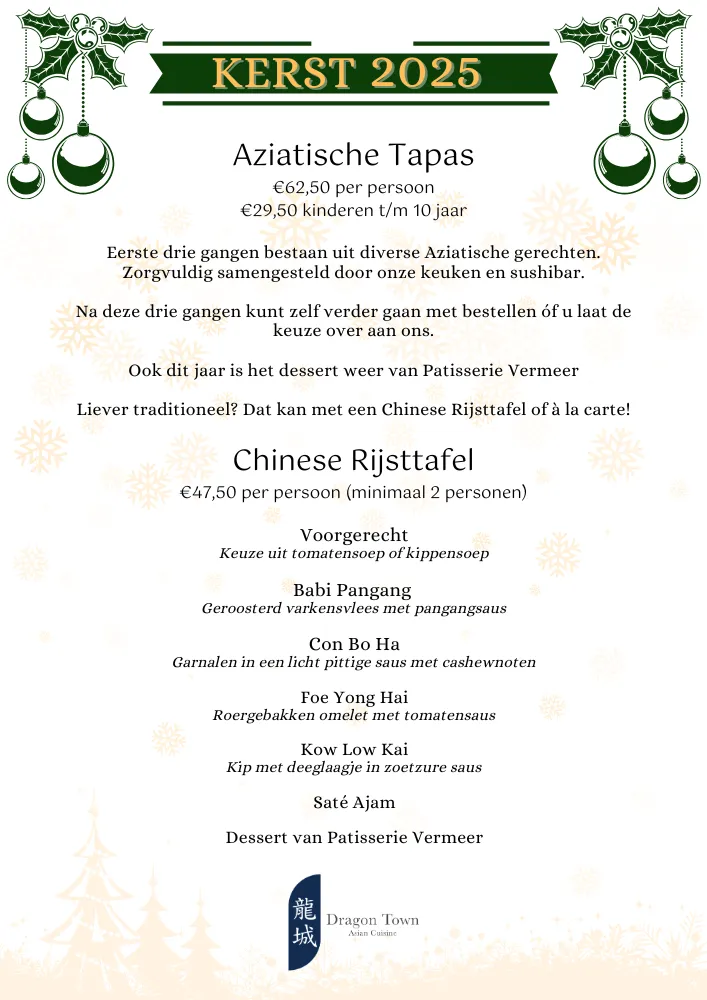 Kerst 2025 bij Dragon Town